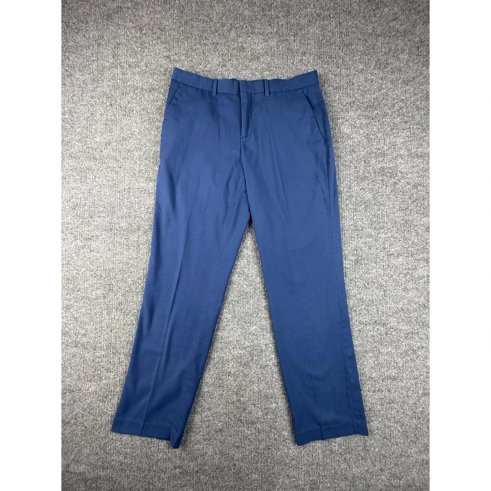 Perry Ellis Pants Mens 34x32 Stretch Dress Slacks Flat Front Business Office Wor